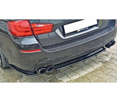 Maxton Design Gloss Black Maxton Design Central Rear Splitter BMW 5 Series F11 M-Package (Fits Two Double Exhaust Ends) BM-5-11-MPACK-RD2+RD3G