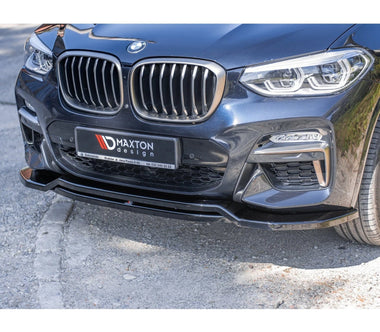 Maxton Design Gloss Black Maxton Design Front Splitter BMW X4 M-Package G02 BM-X4-02-MPACK-FD1G+FD1RG