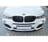 Maxton Design Gloss Black Maxton Design Front Splitter BMW F26 X4 M-Package BM-X4-26-MPACK-FD1G