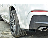 Maxton Design Gloss Black Maxton Design Rear Side Splitters BMW F26 X4 M-Package BM-X4-26-MPACK-RSD1G