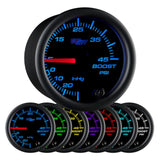 GlowShift Gauges Black 7 Color 45 PSI Boost / Vacuum Gauge | GS-C701_45