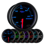 GlowShift Gauges Black 7 Color 60 PSI Boost Gauge | GS-C701_60