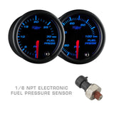 GlowShift Gauges GlowShift Gauges Black 7 Color 3 Gauge Diesel Set - 60 PSI Boost, 2400° F Exhaust Gas Temperature & 30 PSI Fuel Pressure Gauges GS-C7-DS20