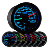 GlowShift Gauges Black 7 Color Dual Air Intake Temperature Gauge | GS-C720