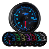 GlowShift Gauges Black 7 Color 3-3/4" In-Dash Tachometer Gauge | GS-C716