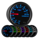 GlowShift Gauges Black 7 Color Needle Wideband Air/Fuel Ratio Gauge | GS-C702-NWB