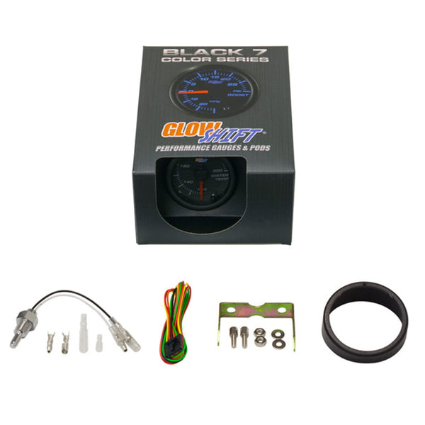 GlowShift Gauges Black 7 Color Water Temperature Gauge GSC706