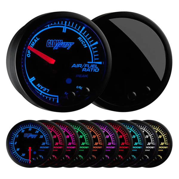 GlowShift Gauges Elite 10 Color Narrowband Air/Fuel Ratio Gauge | GS-ET02