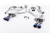 Milltek 2.5" Resonated Cat-back Exhaust (Polished Quad GT-100 Tips) Milltek 2.5" Valved Resonated Cat Back Exhaust - Audi B9 S4 | S5 | 3.0T SSXAU640