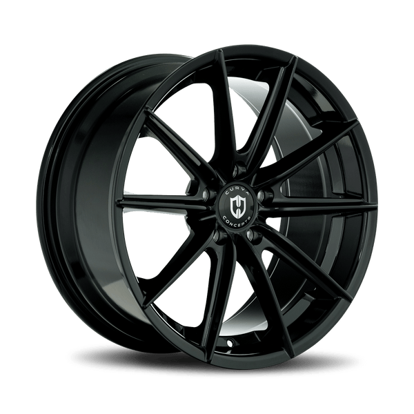 Curva Concepts 18x8.5 et35 / 5x112 / cb73.1 Curva CFF46 18" 5x112 Gloss Black CFF46-18851123573B