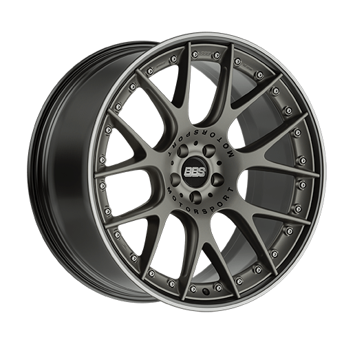 BBS 22x9.5 / 5x108 et37 / PFS BBS CH-RII 22" 5x108 Satin Platinum Center Black Lip CH7004PBPO