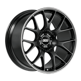 BBS 20x10.5 / 5x120 et24 / cb82 BBS CH-R 20" 5x120 Satin Black Polished Rim CH101BPO