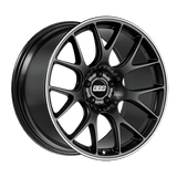 BBS 20x10 / 5x112 et18 / cb66.5 BBS CH-R 20" 5x112 Satin Black Polished Rim CH149BPO