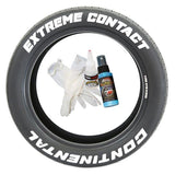 Tire Stickers 4 OF EACH / RED / 14"-16" / 1.25" Tire Stickers - CONTINENTAL EXTREME CONTACT - Temporary CONEXT-1416-125-4-R-T