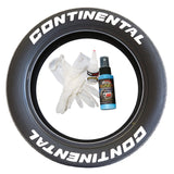 Tire Stickers 4 OF EACH / RED / 14"-16" / 1.25" Tire Stickers - CONTINENTAL - Temporary CON-1416-125-4-R-T