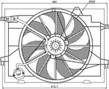 Engine Cooling Fan Assembly - Kia | 253802E250