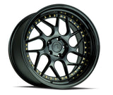 Aodhan 18x10.5 et25 / 5x120 / cb73.1 Aodhan DS01 18" 5x120  Gloss Black W /Gold Rivets DS118105512025GBGR