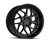 Aodhan 18x8.5 et35 / 5x114.3 / cb73.1 Aodhan DS01 18" 5x114.3  Gloss Black W /Gold Rivets DS118855114335GBGR