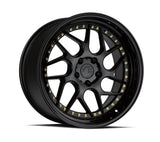 Aodhan 18x8.5 et35 / 5x100 / cb73.1 Aodhan DS01 18" 5x100  Gloss Black W /Gold Rivets DS11885510035GBGR