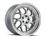 Aodhan 18x8.5 et35 / 5x114.3 / cb73.1 Aodhan DS01 18" 5x114.3  Silver Machined Lip w/Chrome Rivets DS118855114335SML