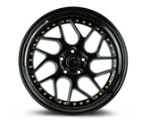 Aodhan Aodhan DS01 18" 5x114.3  Gloss Black W /Gold Rivets