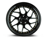 Aodhan Aodhan DS01 18" 5x100  Gloss Black W /Gold Rivets