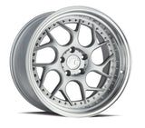 Aodhan 18x9.5 et35 / 5x100 / cb73.1 Aodhan DS01 18" 5x100  Silver Machined Lip w/Chrome Rivets DS11895510035SML