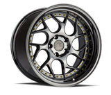 Aodhan 19x10.5 et15 / 5x114.3 / cb73.1 Aodhan DS01 19" 5x114.3  Black Vacuum W/ Gold Rivets DS1191055114315VB