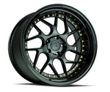 Aodhan 19x10.5 et15 / 5x114.3 / cb73.1 Aodhan DS01 19" 5x114.3  Gloss Black W /Gold Rivets DS1191055114315GBGR