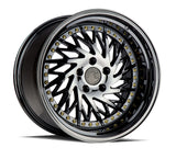 Aodhan 18x10.5 et15 / 5x114.3 / cb73.1 Aodhan DS03 (Passenger Side) 18" 5x114.3 Black Vacuum w/ Gold Rivets DS3181055114315VB_P