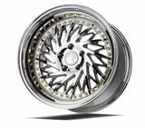 Aodhan 18x10.5 et15 / 5x114.3 / cb73.1 Aodhan DS03 (Drivers Side) 18" 5x114.3 Vacuum Chrome w/Gold Rivets DS3181055114315VC_D