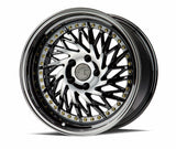 Aodhan 18x9.5 et35 / 5x100 / cb73.1 Aodhan DS03 (Passanger Side) 18" 5x100 Black Vacuum w/ Gold Rivets DS31895510035VB_P