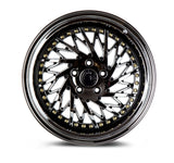 Aodhan 18x9.5 et35 / 5x100 / cb73.1 Aodhan DS03 (Passanger Side) 18" 5x100 Black Vacuum w/ Gold Rivets DS31895510035VB_P