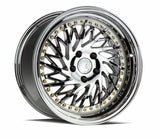Aodhan 18x9.5 et35 / 5x100 / cb73.1 Aodhan DS03 (Drivers Side) 18" 5x100 Vacuum Chrome w/Gold Rivets DS31895510035VC_D