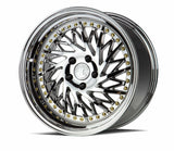 Aodhan 18x9.5 et35 / 5x100 / cb73.1 Aodhan DS03 (Passanger Side) 18" 5x100 Vacuum Chrome w/Gold Rivets DS31895510035VC_P