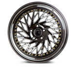 Aodhan 18x9.5 et35 / 5x100 / cb73.1 Aodhan DS03 (Drivers Side) 18" 5x100 Vacuum Chrome w/Gold Rivets DS31895510035VC_D