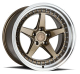 Aodhan 18x10.5 et22 / 5x114.3 / cb73.1 Aodhan DS05 18" 5x114.3 Bronze w/Machined Lip DS518105511422BR