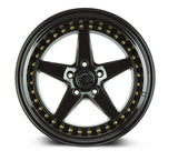 Aodhan Aodhan DS05 18" 5x100 Gloss Black w/ Gold Rivets