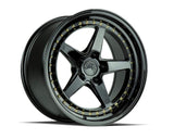 Aodhan 18x9.5 et35 / 5x100 / cb73.1 Aodhan DS05 18" 5x100 Gloss Black w/ Gold Rivets DS51895510035GB