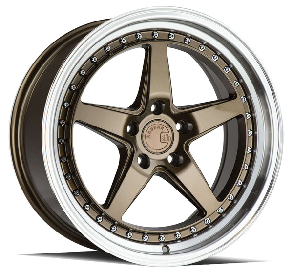 Aodhan 18x8.5 et35 / 5x114.3 / cb73.1 Aodhan DS05 18" 5x114.3 Bronze w/Machined Lip DS51885511435BR