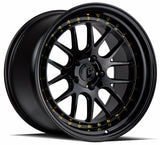 Aodhan 18x10.5 et22 / 5x114.3 / cb73.1 Aodhan DS06  18" 5x114.3 Gloss Black w/ Gold Rivets DS618105511422GB