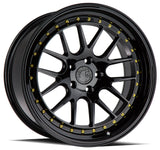 Aodhan 18x8.5 et35 / 5x114.3 / cb73.1 Aodhan DS06  18" 5x114.3 Gloss Black w/ Gold Rivets DS61885511435GB