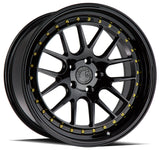 Aodhan 18x8.5 et35 / 5x100 / cb73.1 Aodhan DS06  18" 5x100 Gloss Black w/ Gold Rivets DS61885510035GB