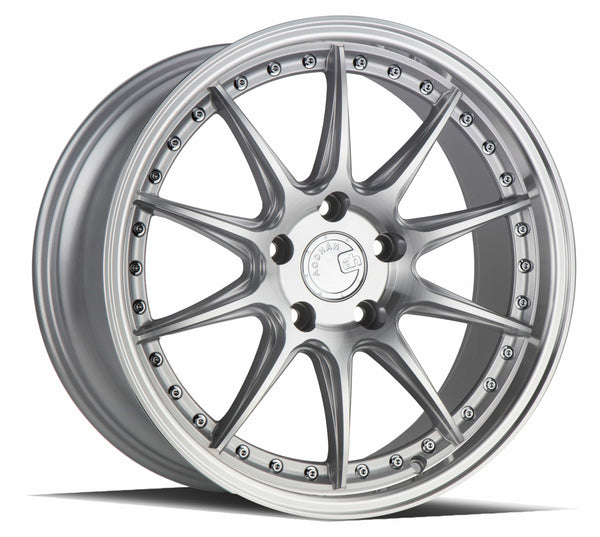 Aodhan 18x8.5 et35 / 5x114.3 / cb73.1 Aodhan DS07  18" 5x114.3 Silver w/Machined Face DS71885511435SMF