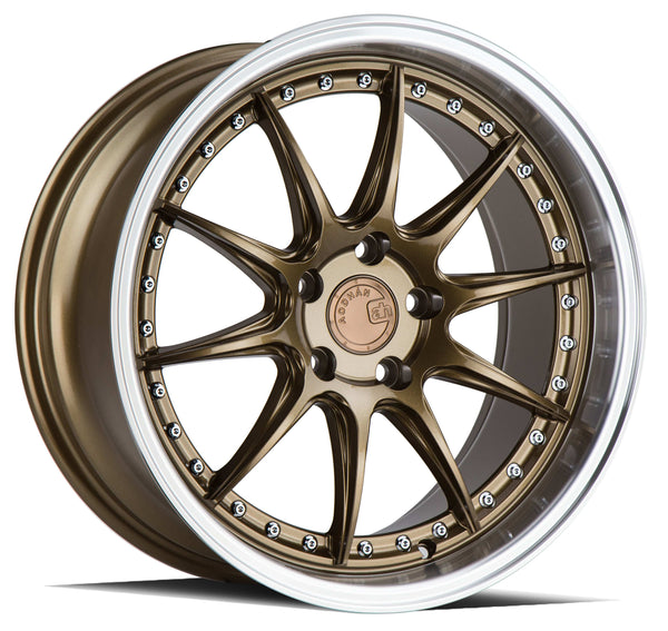 Aodhan 18x8.5 et35 / 5x114.3 / cb73.1 Aodhan DS07  18" 5x114.3 Bronze w/Machined Lip DS71885511435BZ