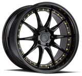 Aodhan 18x9.5 et30 / 5x114.3 / cb73.1 Aodhan DS07  18" 5x114.3 Gloss Black w/ Gold Rivets DS71895511430GB
