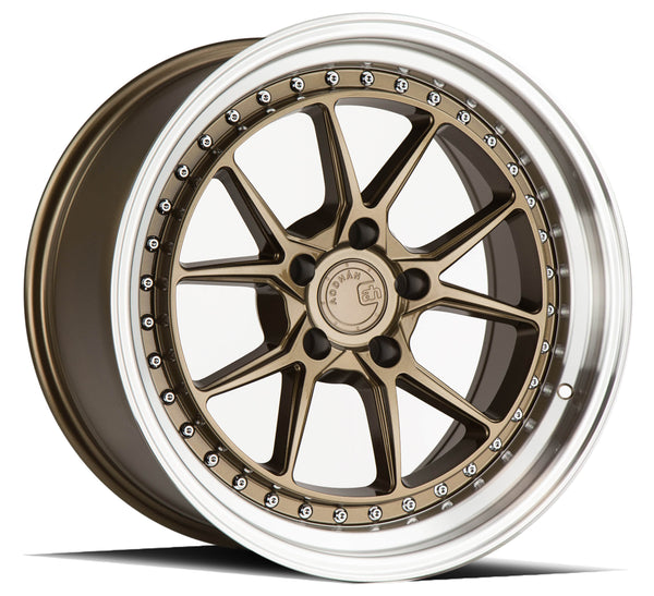Aodhan 18x8.5 et35 / 5x120 / cb72.6 Aodhan DS08  18" 5x120 Bronze w/Machined Lip DS81885512035BZ