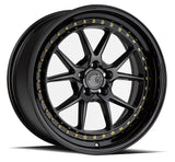 Aodhan 18x8.5 et35 / 5x120 / cb72.6 Aodhan DS08  18" 5x120 Gloss Black w/ Gold Rivets DS81885512035GB
