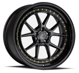 Aodhan 18x8.5 et35 / 5x114.3 / cb73.1 Aodhan DS08  18" 5x114.3 Gloss Black w/ Gold Rivets DS81885511435GB