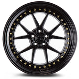 Aodhan Aodhan DS08  18" 5x120 Gloss Black w/ Gold Rivets